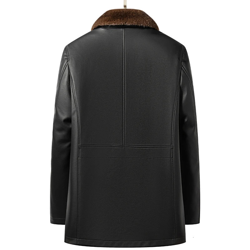 YN2398 natural leather pie overcomes mens winter mink collardetachable lining highend jacket windproof and warm 241115
