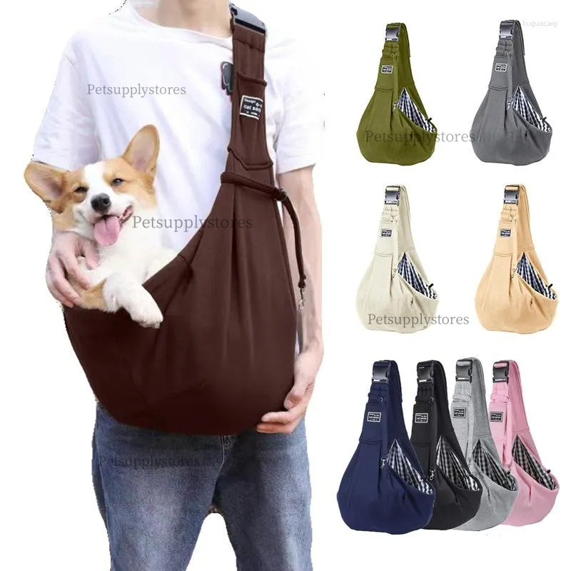Dog Carrier Bag Pet Crossbody Adjustable Shoulder Outdoor Travel Portable Cat Puppy Sling Cotton Comfortable Tote Carrying