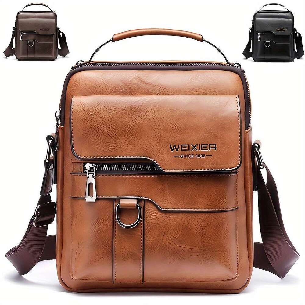 Men's Genuine Leather Crossbody Shoulder Bags Vintage Handbags Business Bag