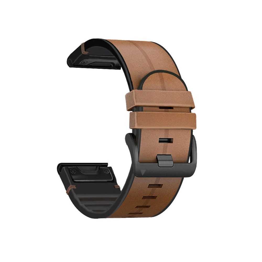 26mm QuickFit Leather Silicone Strap for Gin Fenix 8 E 7 7X 6 6X Pro 5 5XPlus Epix Gen 2/Enduro 3/965 Wah Band Bracelet M241115