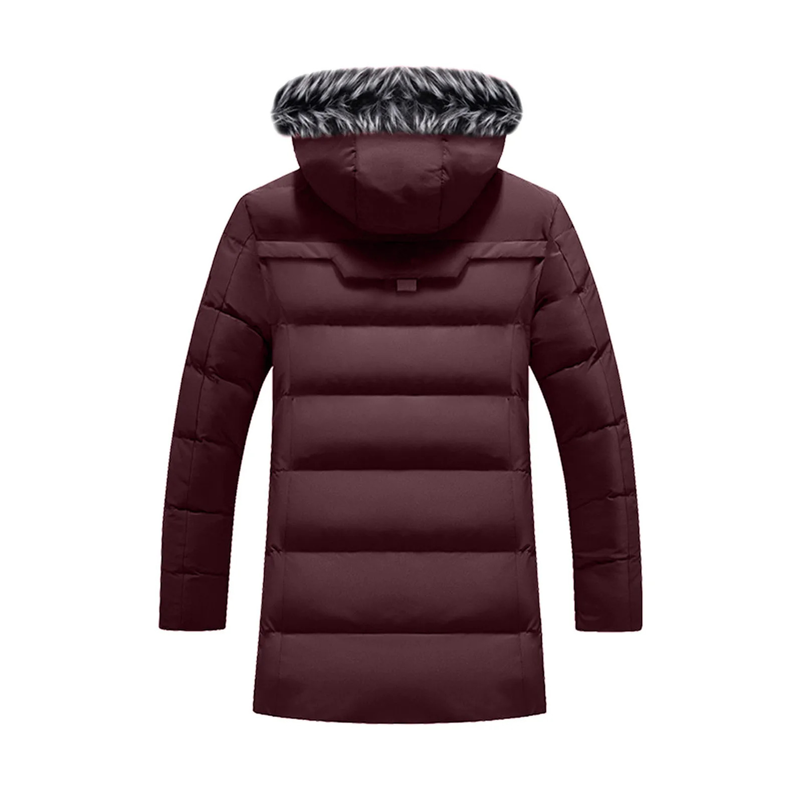 Mens Windbreaker Thick Fleece Winter Jacket Fashion Fur Hooded Warm Parka Male Solid Outwear Coats Plus Size 241115