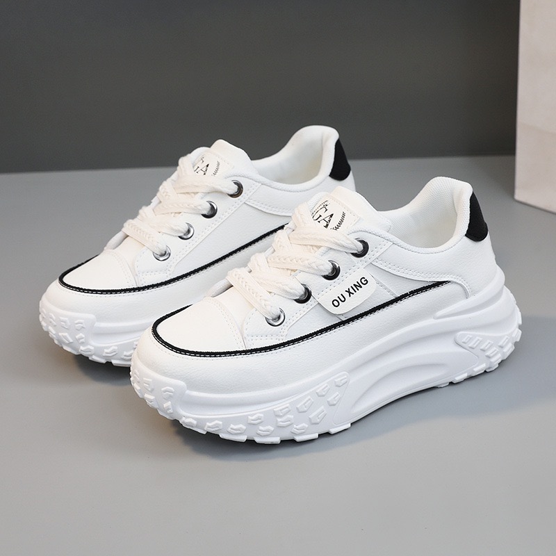 Unique Thick soled Canvas 2024 Spring New Little New White Versatile Board Elevated Casual Shoes