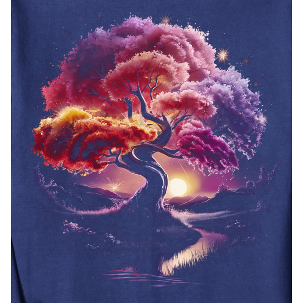 Long Sleeve Shirts for Men sweatshirt Fantasy Tree Landscape Nature Lover Art Design Graphic Tees Sweatshirt T shirt Tee Streetwear Casual tops clothe