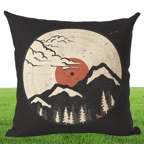 shabby chic home decor winter mountain cushion cover camp throw pillow case for sofa chair outdoor scenic pillowcase 45cm cojine7201583
