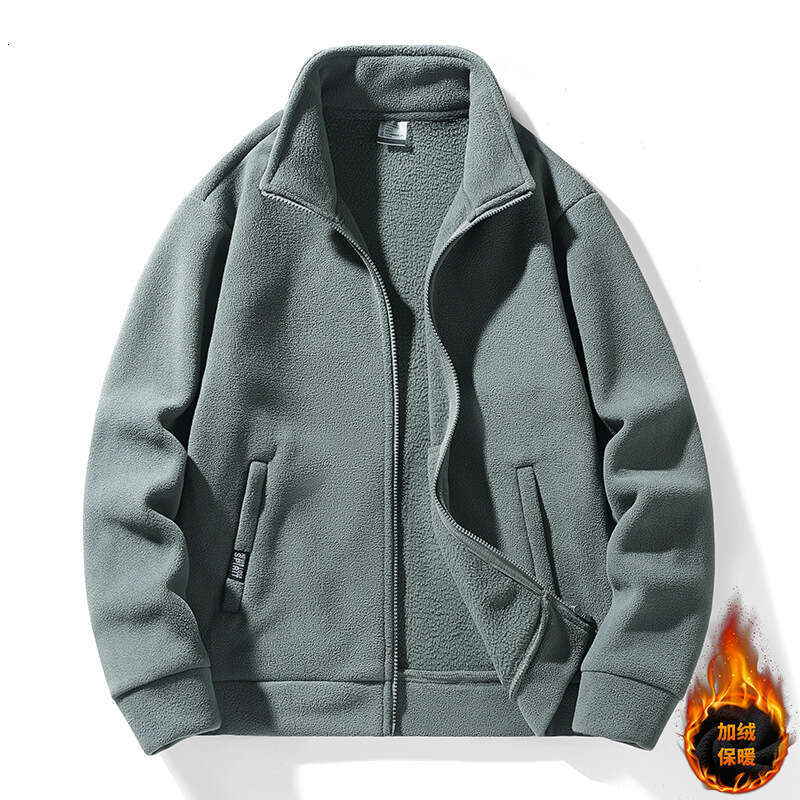 New For Men, Made Of Fleece Thickened Fleece, Hoodie, Men's And Women's Top, Stand Up Collar Cardigan, Casual Jacket