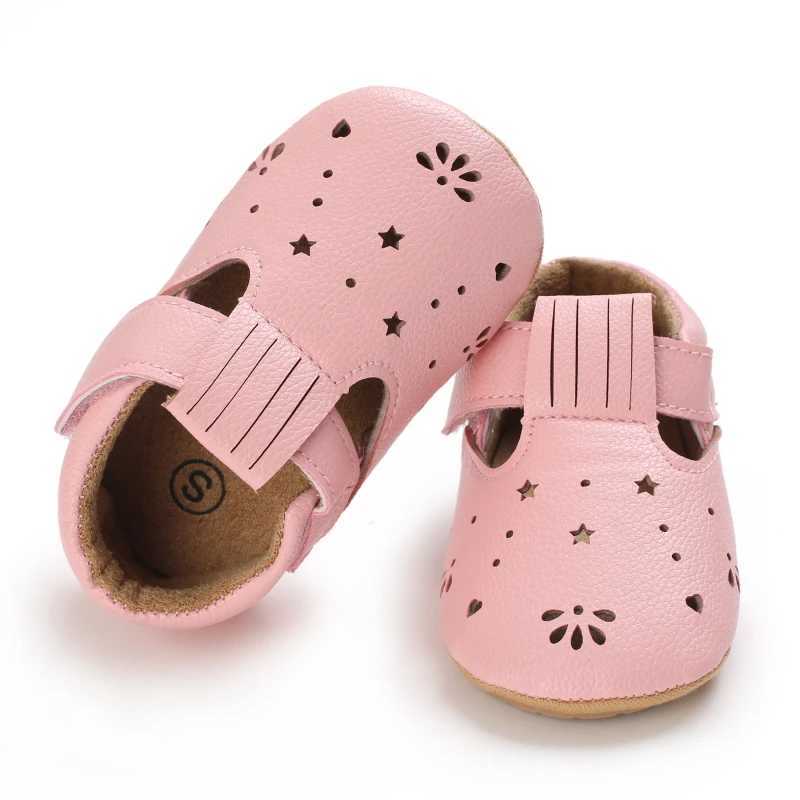 New Pink Baby Girl First Step Shoes Baby Moccasins Soft Bottom Rubber Anti slip Preschool First Step Walker Baby Boots Girl Sh W241114