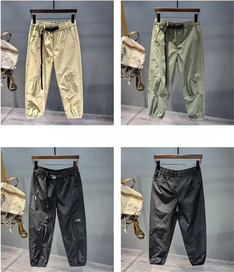 Latest casual straight leg over mens spring and autumn modern fashion folding n outdoor travel pants 241115