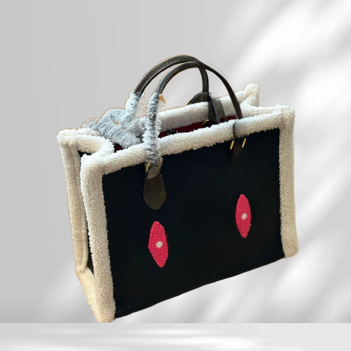 Black Fur Evening Bags Small Crocodile Pattern Crossbody Bag For Women Shoulder Brand Designer Sac A Main PU Leather Bucket Handbag