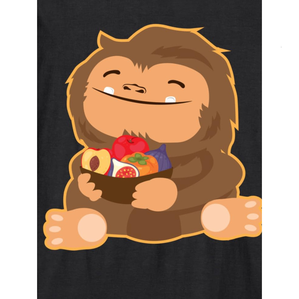 Long Sleeve Shirts for Men sweatshirt Baby Bigfoot Loves Fruits Fruit Lover Vegan Gift Long Sleeve T-Shirt T shirt Tee Streetwear Casual tops clothes 