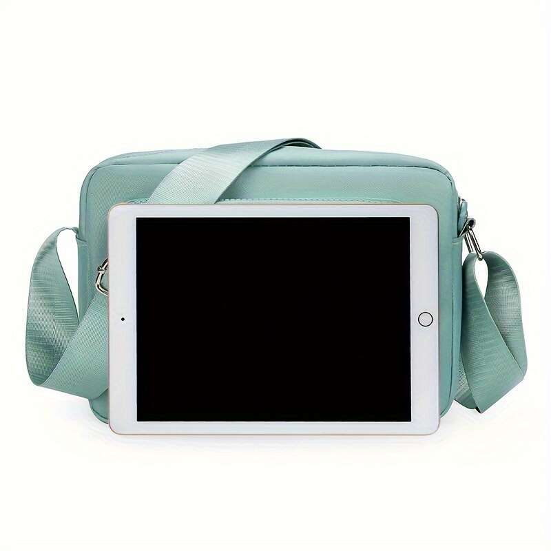 Ladies' fashionable lightweight nylon crossbody - multifunctional shoulder bag with zipper closure