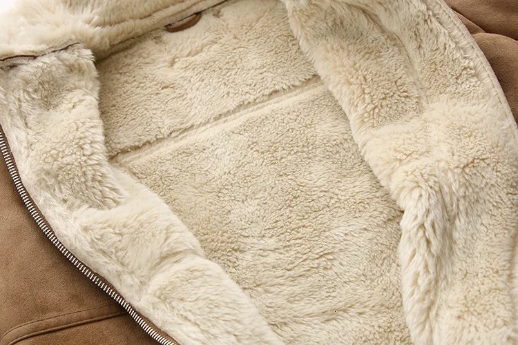 Winter thick warm long suede jacket Parka Trench synthetic wool sheepskin coat retro womens coat 241115