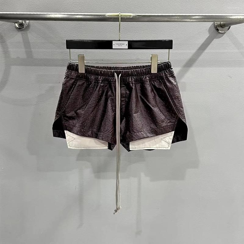 Women's Shorts High Street Versatile Pu Leather Lace-up High-waisted Commuter Exposed Edge Four Corner Pockets Casual Pants 2024