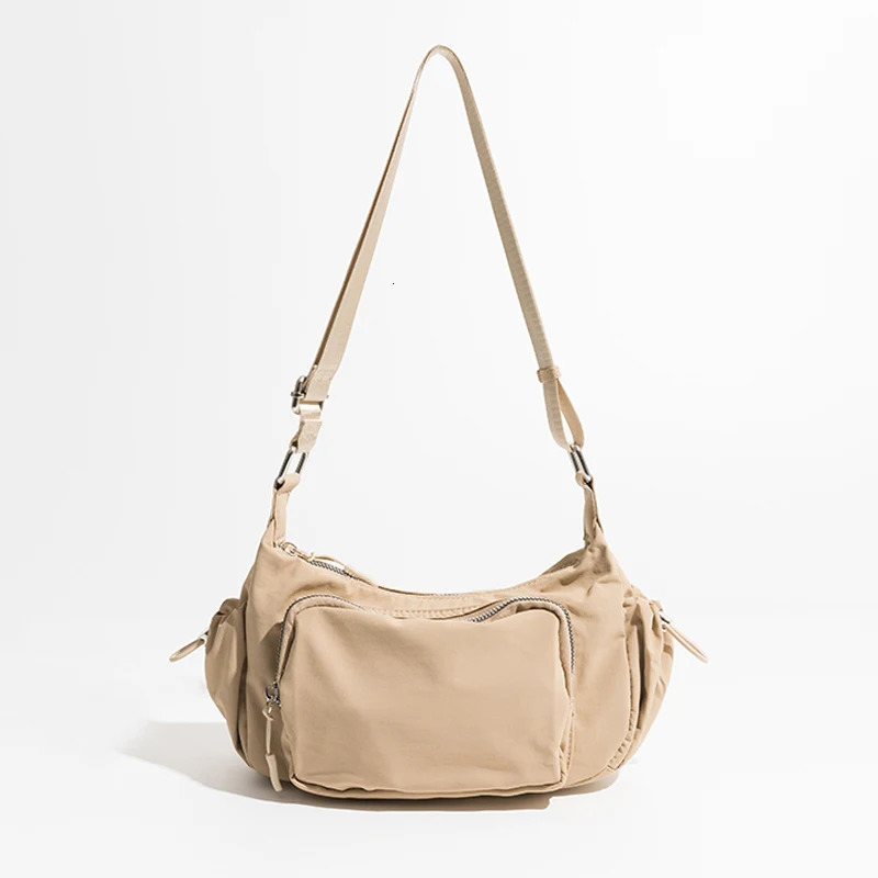 Casual Nylon Crossbody Bags for Women er Multiple Pockets Shoulder Bag Simple Underarm Bag Hobos Small Phone Purses 2-24 241115