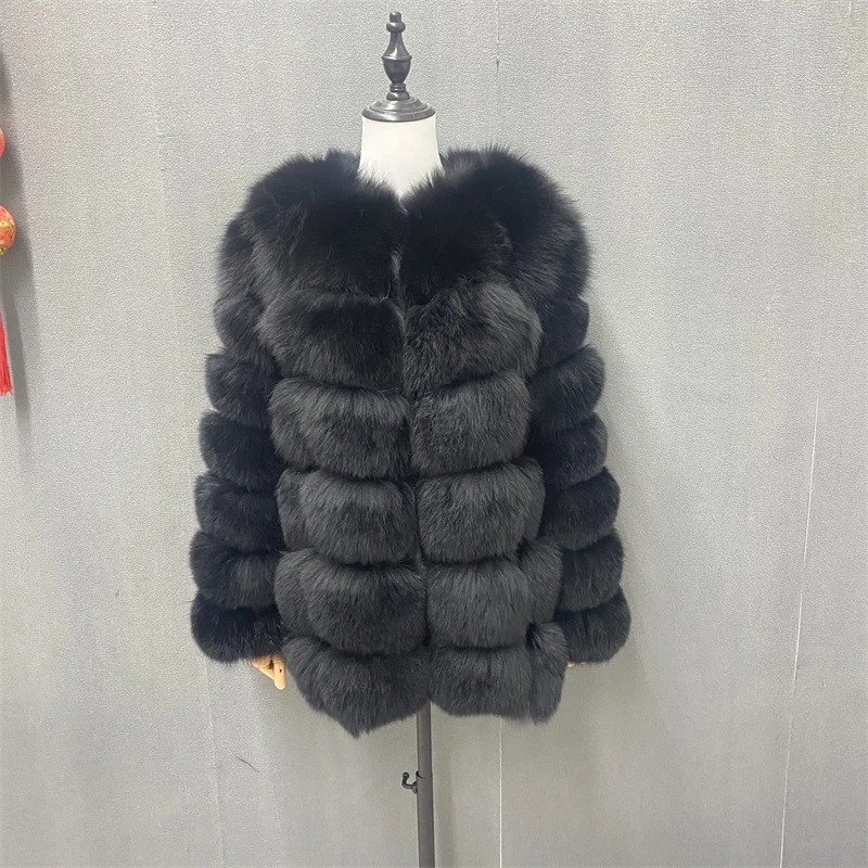 style real fur coat 100 natural jacket female winter warm leather high quality vest 241115Z
