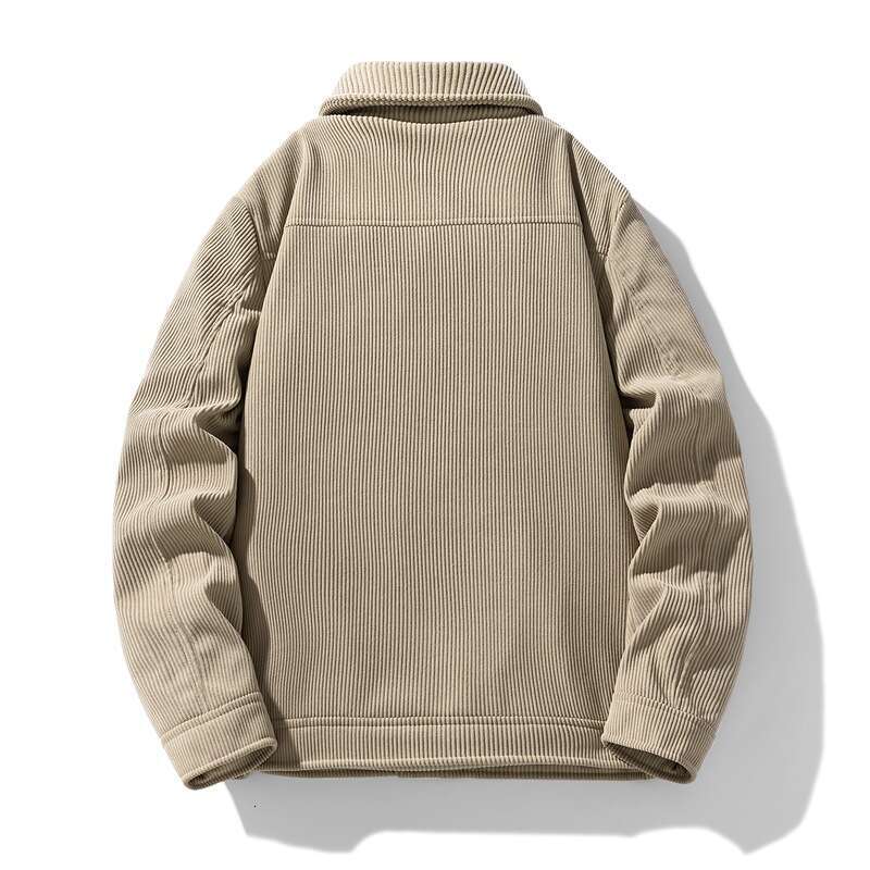 2024 New Trendy Men's Coat Fashion Flip Collar Single Breasted Jacket For Men