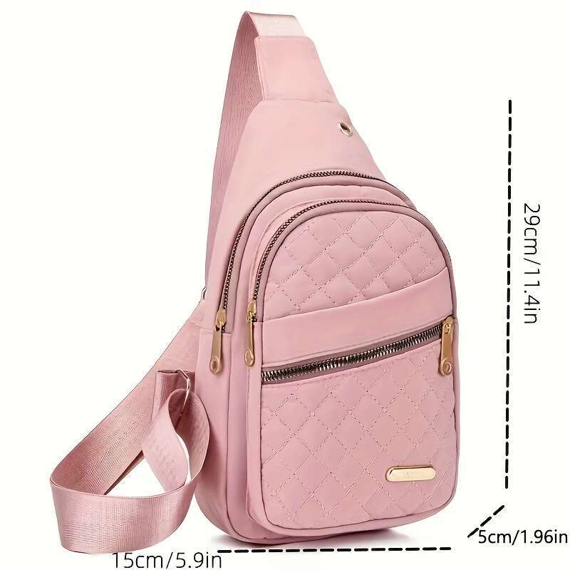 2025S Designer S New Model Quilted Detail Zipper Chest Foldable Lightweight Crossbody Bag Multi Functional Portable Shoulder Bag For Travel Cycg Hikin
