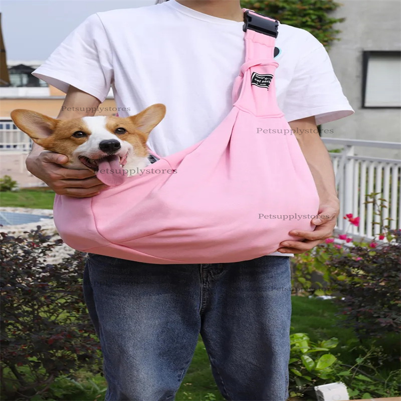 Dog Carrier Bag Pet Crossbody Adjustable Shoulder Outdoor Travel Portable Cat Puppy Sling Cotton Comfortable Tote Carrying
