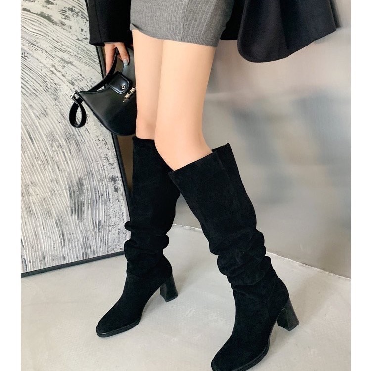 New Thick heeled High heeled Boots High heeled Knight Boots.