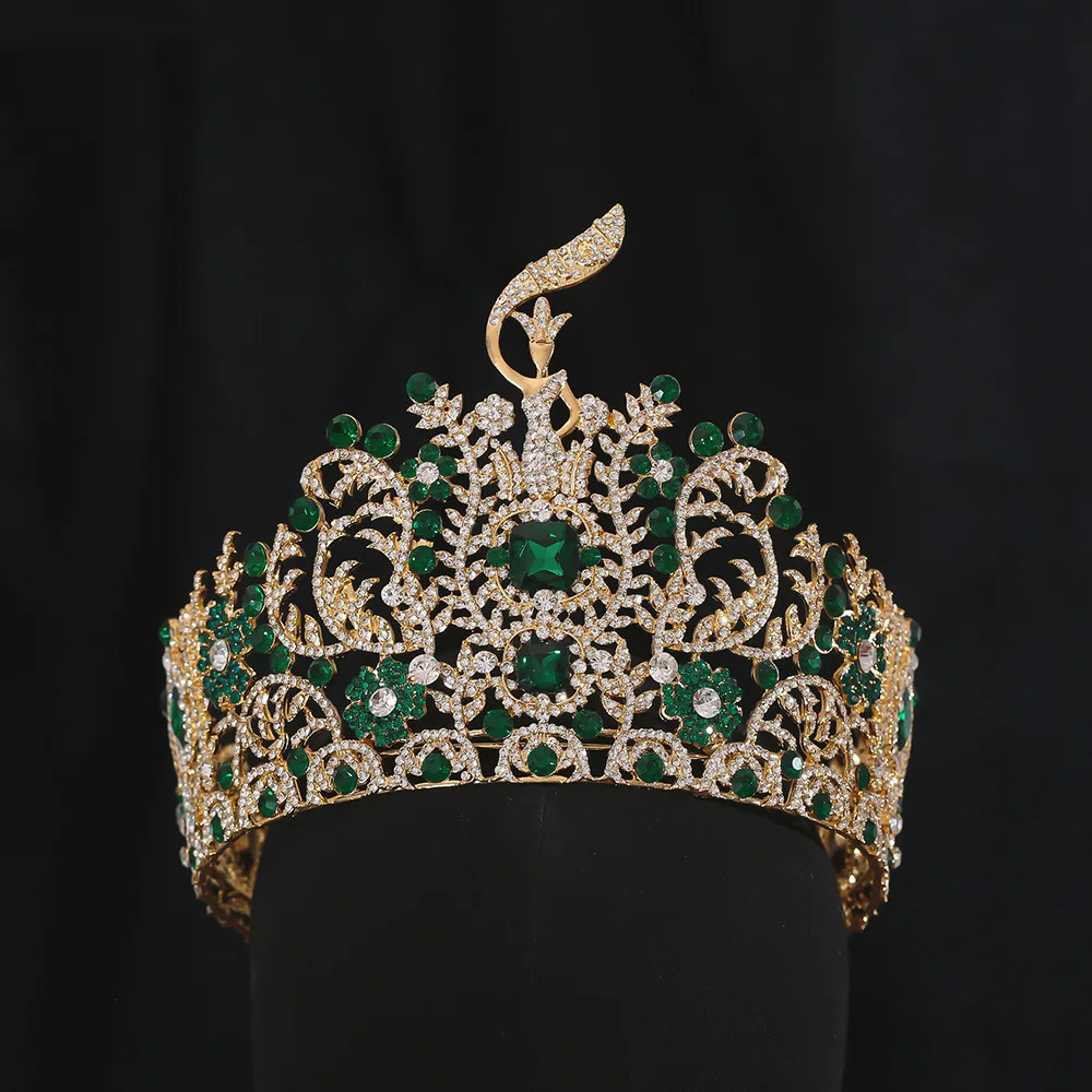 International beauty pageant Miss Pageant Crown Global High Tiaras Diamond Bridal Hair Accessories 241114