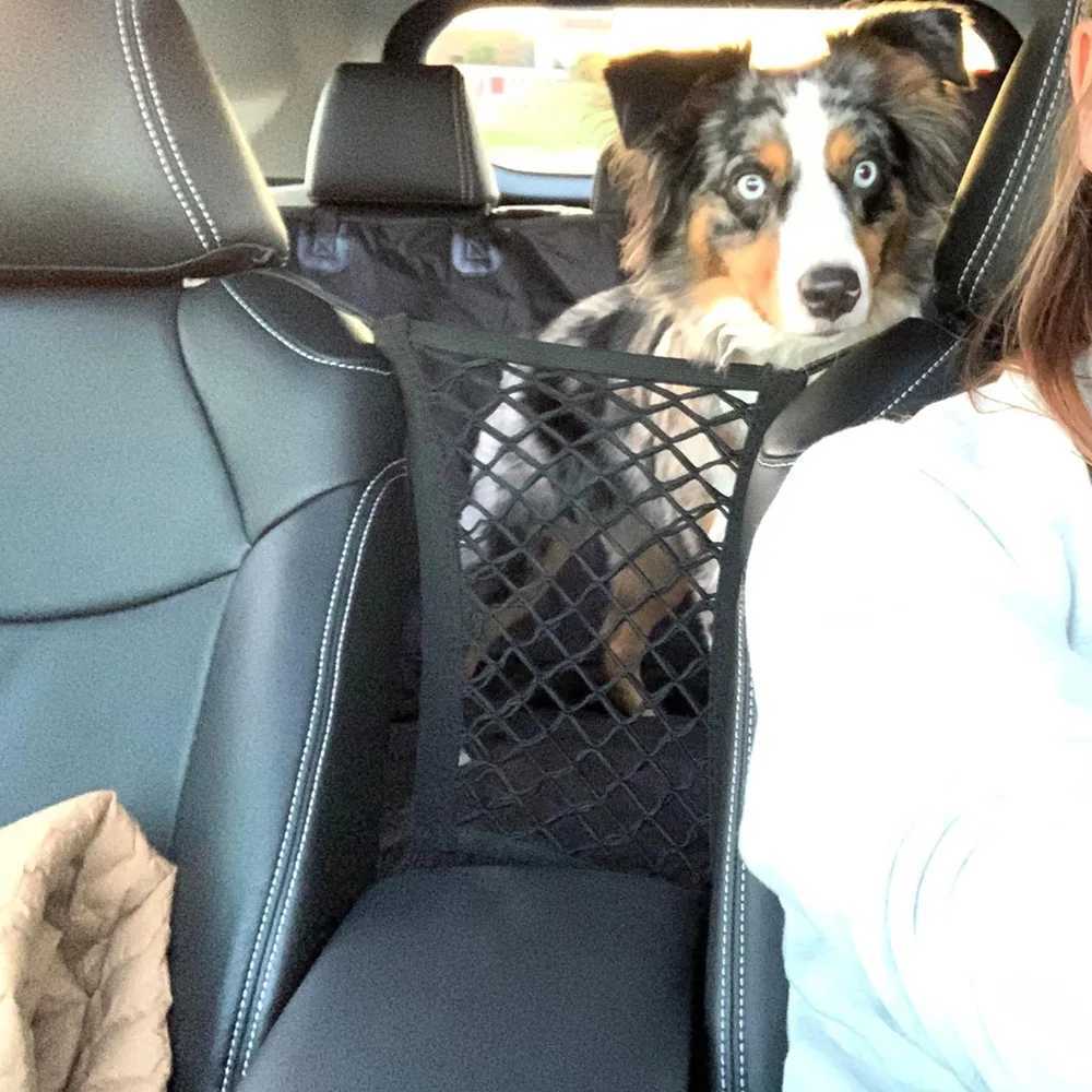 Dog Car Seat Covers Dog Carries Car Seat Isolation Net Car Anti-wrestling Pet Supplies Car Rear Back Seat Protector Mat Safety Carrier For Dogs z24111