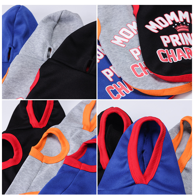 Fashion Design Printing Letter Dog Hoodie No Sleeves Autumn Winter New Dog Clothes