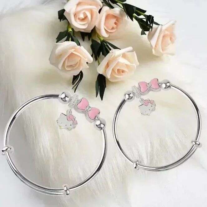 2024 Hello Kittys Kawaii Bracelet Pendant Cartoon Fashion Girl Jewelry Birthday Christmas Z250910