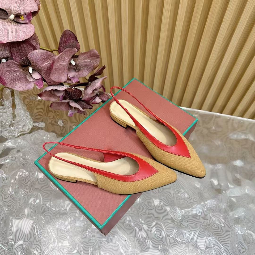 Early spring stunning retro witch back empty sandals fashionable, versatile, and high-end