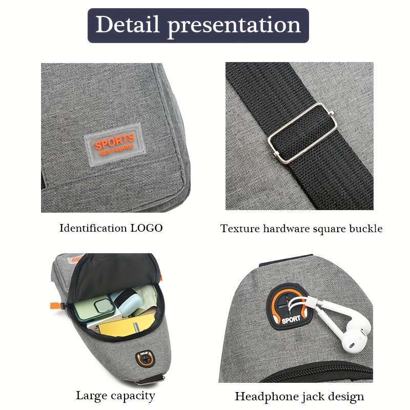 Women's Nylon Sg Bag - Casual Sports & Travel Crossbody Chest Pack with Adjustable Strap, Durable Zippered Pockets