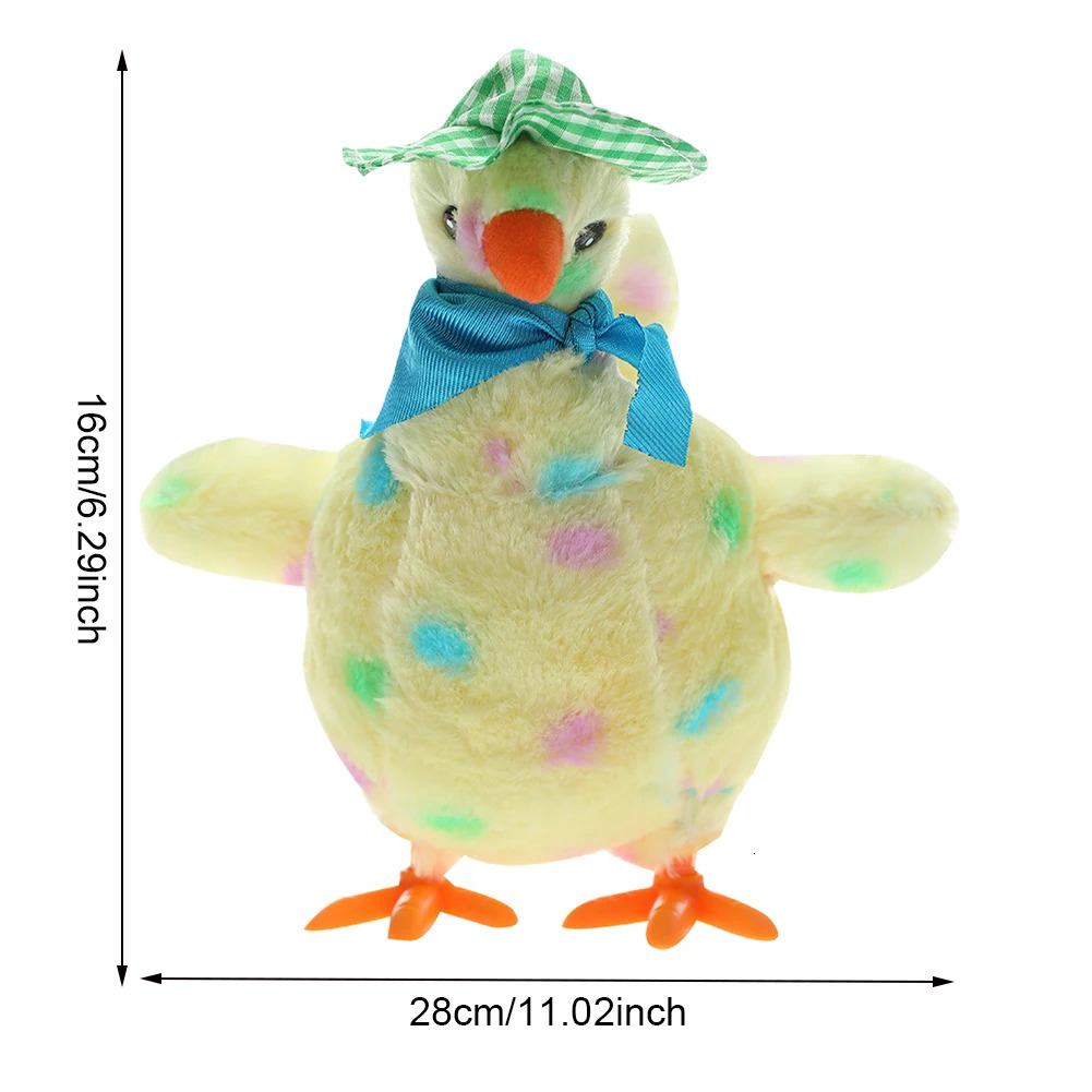 Cartoon Chicken Hen Laying Eggs Toy with 3 Colorful Singing Swinging Plush Dolls AntiStress for Easter Holiday 240401