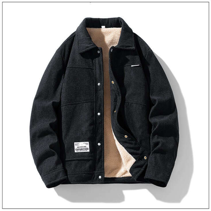 2024 New Trendy Men's Coat Fashion Flip Collar Single Breasted Jacket For Men