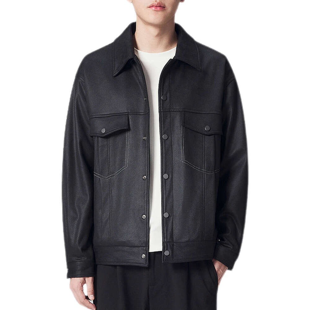 Momaike Imitation Suede Executive Jacket For Men 2024 Autumn New Collection Men's Coat 81210