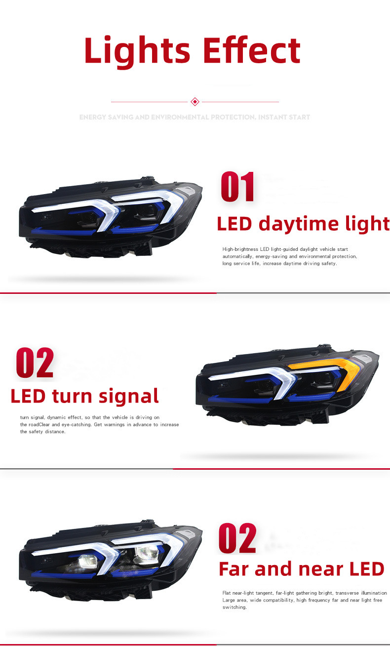 Car Headlight For BMW 3 Series G20/G28 20 20-2024 Upgrade Headlights M3 DRL Head Lamp Front Light Assembly