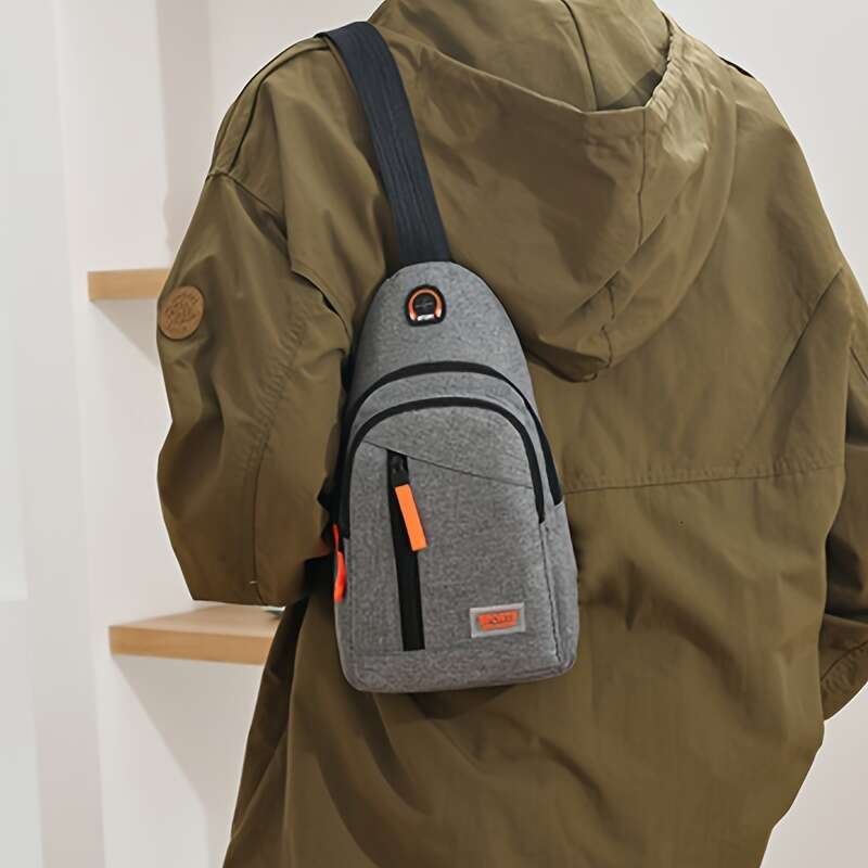 Women's Nylon Sg Bag - Casual Sports & Travel Crossbody Chest Pack with Adjustable Strap, Durable Zippered Pockets