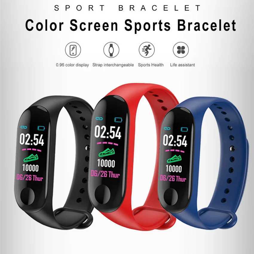 Hot Smart Band Fitness Tracker Watch Smartband Step HR Bracelet for iOS/Xai/Honor PK Mi Band 3/4 Fit Bit 5 Not Xi Y241114 Y241119