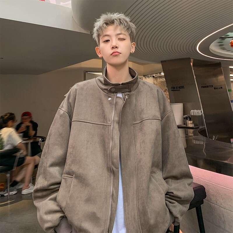 Autumn/Winter American Vintage Deer Skin Velvet For Men, Spring/Autumn, High End, Rascal And Handsome, Casual, Loose Collar Jacket