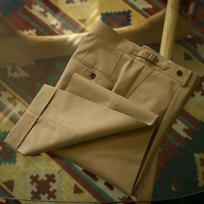 SpringSummer Mens Solid Color Set High Waist Loose Pants Business Casual Formal W117 241115