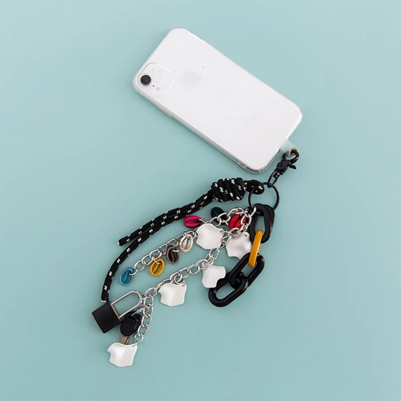 Fashionable hard nylon rope fashionable bag charm and keychain version key holder accessories suitable for daily use by men and women 241114