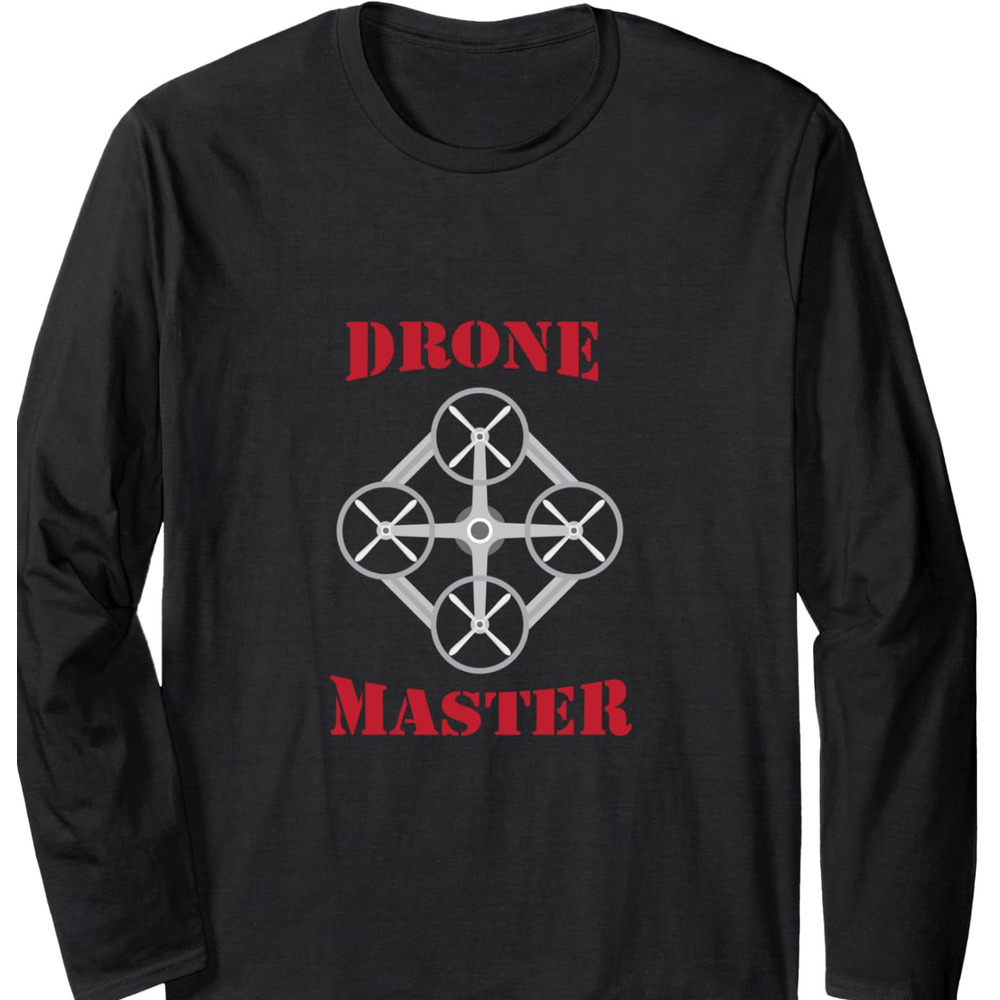 Long Sleeve Shirts for Men sweatshirt Drone Master Pilot Flying Quadcopter Beautiful Gift Long Sleeve T-Shirt T shirt Tee Streetwear Casual tops cloth