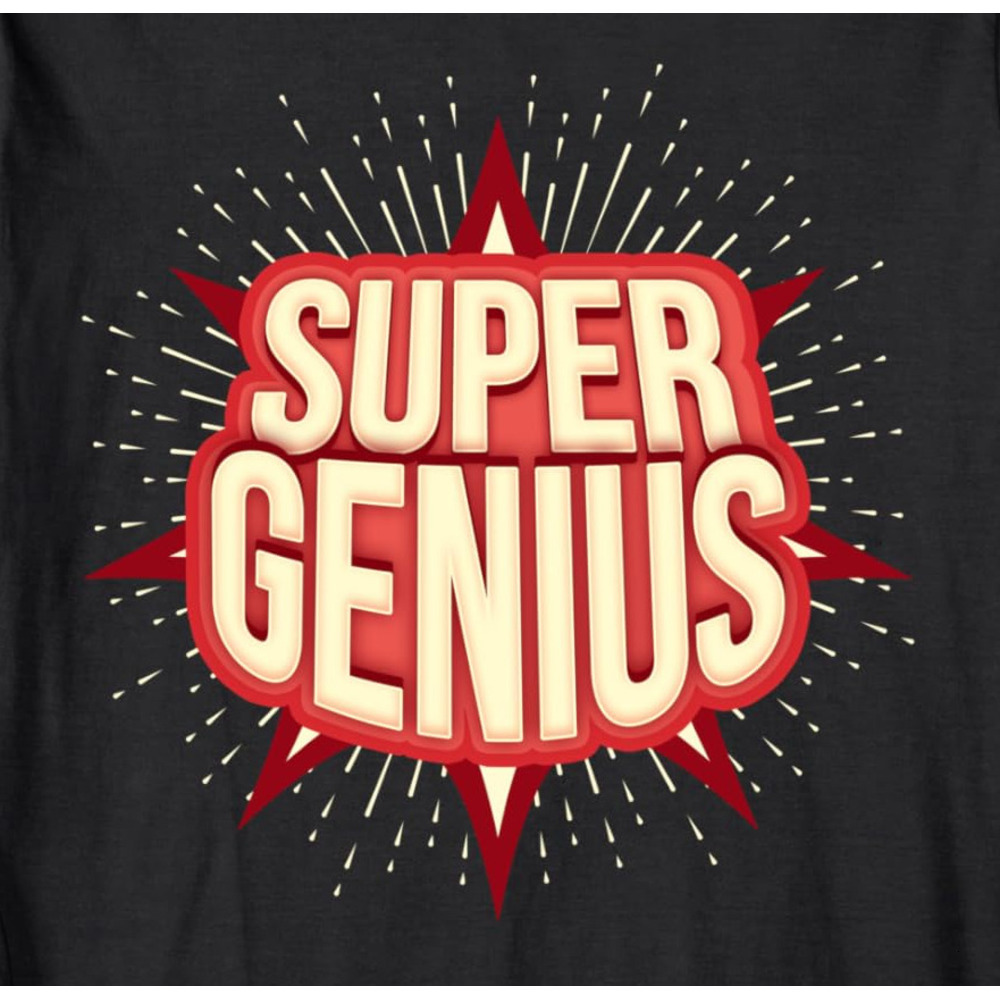 Long Sleeve Shirts for Men sweatshirt Super Genius Funny Sarcastic Nerd Geek Gift Long Sleeve Tee Streetwear Casual tops clothes cool