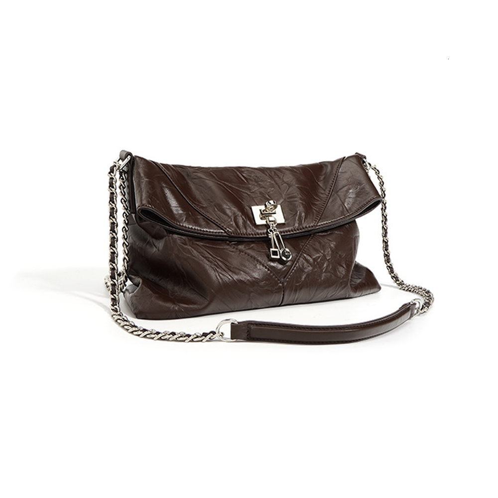 Real Cowhide Leather Hand Scratches Squre Stylish Underarm Bag Single Chain Strap Designer Women Shoulder Bags dddmymoon