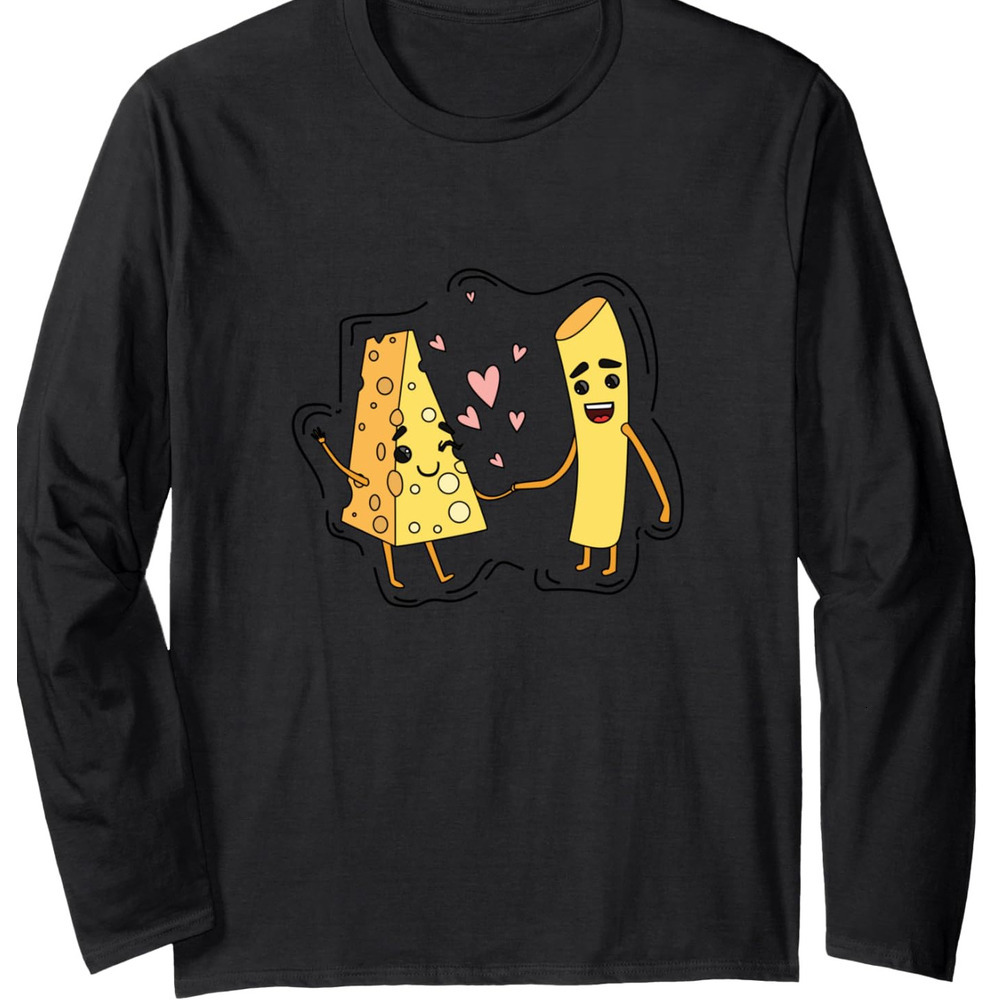 Long Sleeve Shirts for Men sweatshirt Funny Pasta & Cheese Love Food Cute Veggie Gift Long Sleeve Tee Streetwear Casual tops clothes