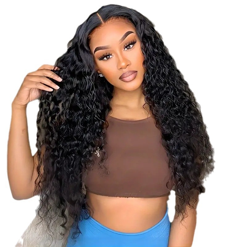 Fashion front lace 13*4 lace wig African hot selling small curling tube fluffy long curly wig