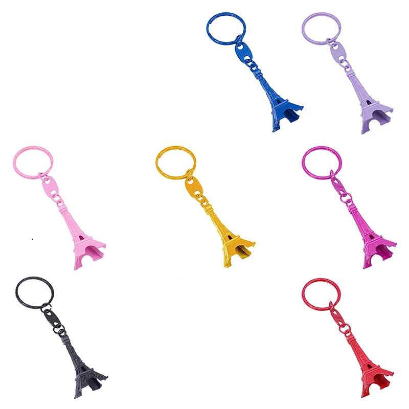 100 Eiffel Tower keychains motorcycle keychains high metal creative model keychains 241115
