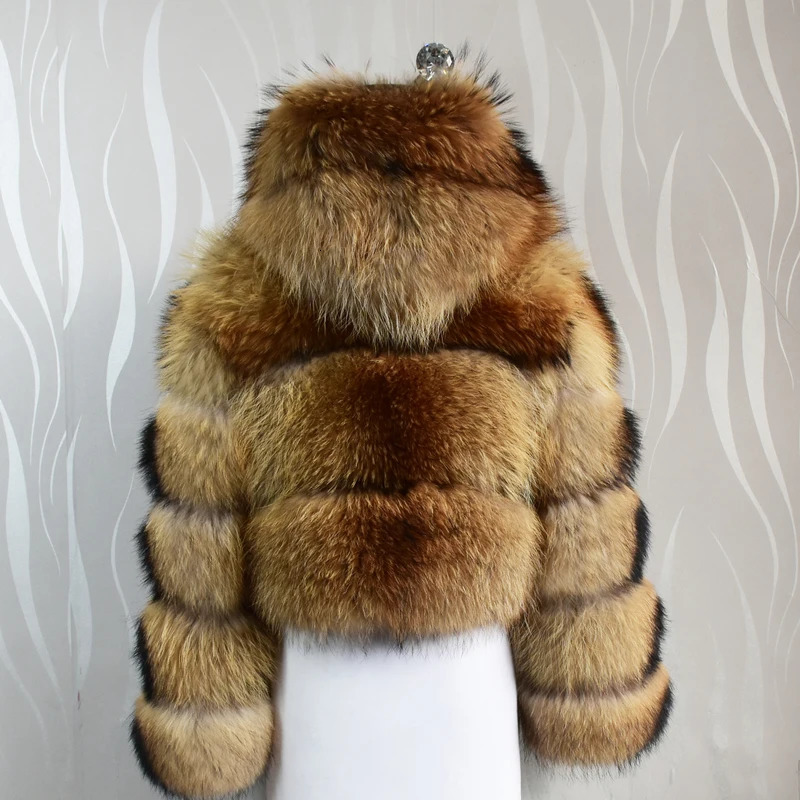 Winter Natural Fur Coat Short Section Warm Thickening Real Jacket Fashion Slim Women 241115