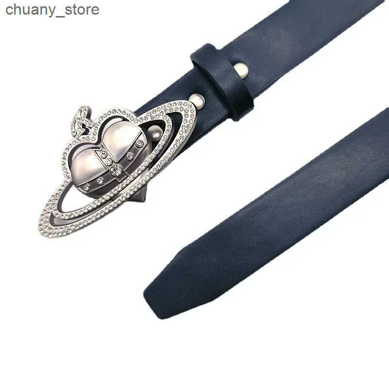Belts Fashion Cross Crown Design Buckle Belt Y2K Spicy Girl Love Leather Belt for Female Dress Jeans Ceinture Waistband L240910