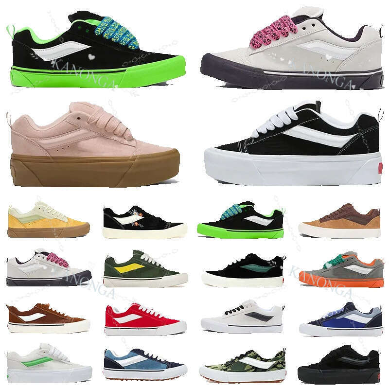Designer Sneakers Mens Knu Skool Shoes Platform Sneaker Low Classic Imran Potato Leopard Black White Paisley Ral Suede Womens Skateboard Trainers Size 36-45
