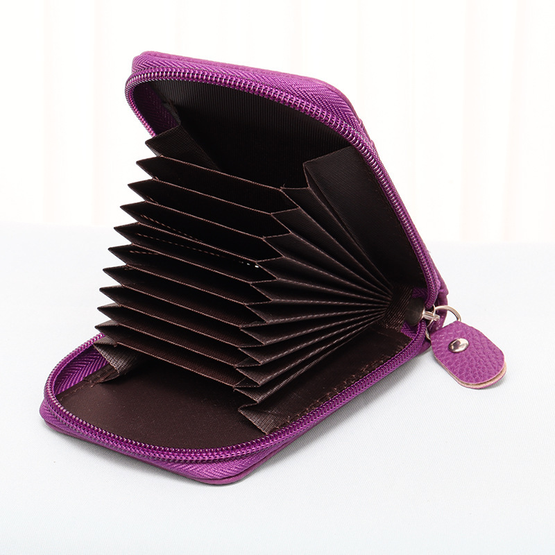 Designer's New Organ Bag Korean Version Portable Women's Short Bank Cover Business Card Clip Zipper Vertical Handbag