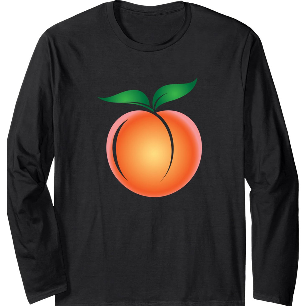 Long Sleeve Shirts for Men sweatshirt Peaches Cute Fruit For Fruits Lover, Gift Long Sleeve Tee Streetwear Casual tops clothes