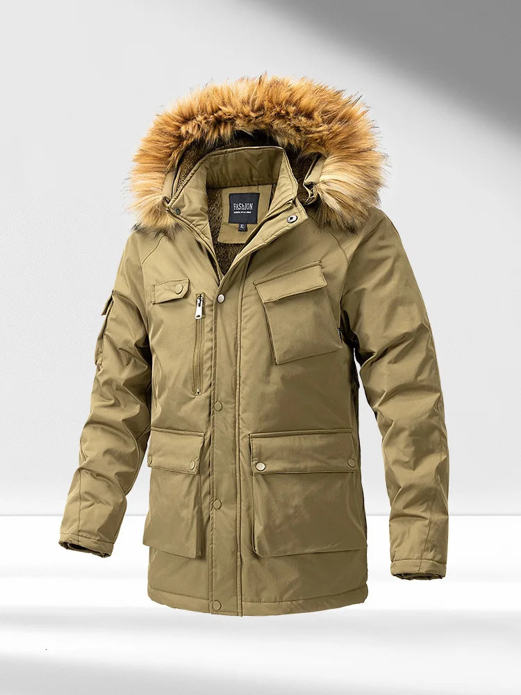 Winter Jacket Men Thicken Fleece Jackets Man Streetwear Windbreaker Parkas Coat Coldproof Cottonpadded Male Outerwear 241115