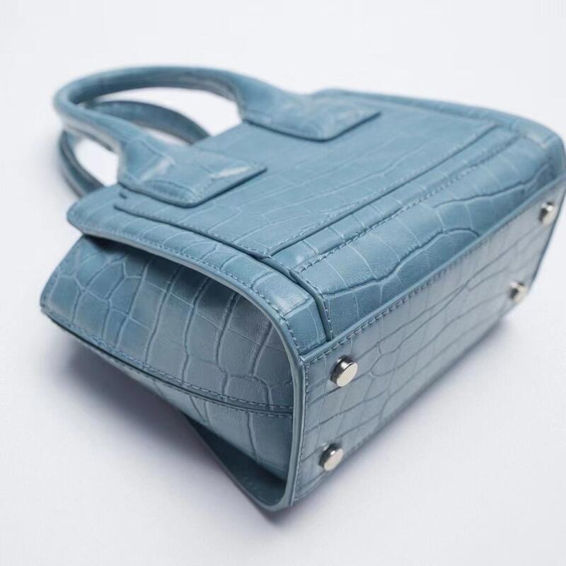 Top-Handle Bags For Women 2024 New Casual Female Leather Handbags Fashion Printing Crossbody Commuter Small Square Bag